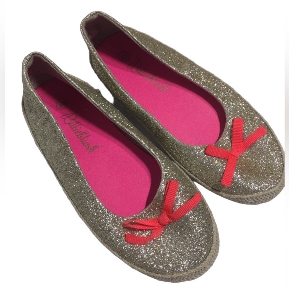 BILLIBLUSH Girls Gold Flats